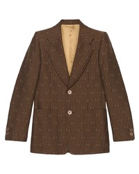 Мужской коричневый пиджак от Gucci