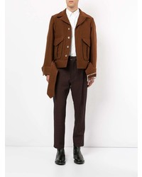 Мужской коричневый пиджак от Maison Mihara Yasuhiro