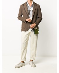 Мужской коричневый пиджак от Dell'oglio