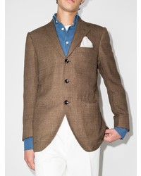 Мужской коричневый пиджак от Kiton