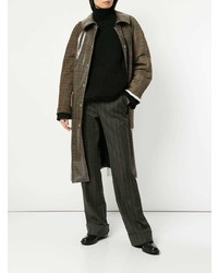 Женский коричневый плащ в шотландскую клетку от Undercover