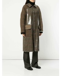 Женский коричневый плащ в шотландскую клетку от Undercover