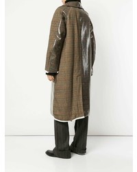 Женский коричневый плащ в шотландскую клетку от Undercover
