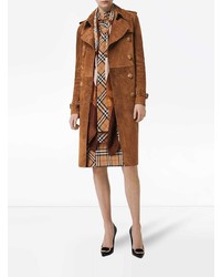 Женский коричневый плащ от Burberry