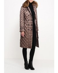 Женский коричневый пуховик от Clasna