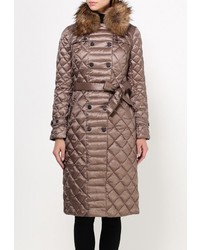 Женский коричневый пуховик от Clasna