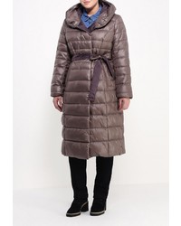 Женский коричневый пуховик от Clasna