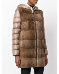 Женский коричневый пуховик от Cara Mila