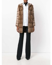 Женский коричневый пуховик от Cara Mila