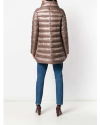 Женский коричневый пуховик от Herno