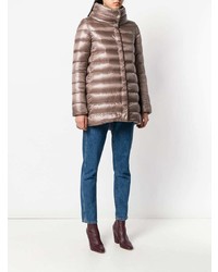 Женский коричневый пуховик от Herno