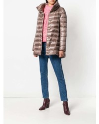 Женский коричневый пуховик от Herno