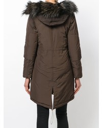 Женский коричневый пуховик от Woolrich