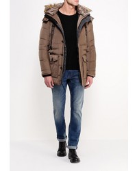 Мужской коричневый пуховик от Tom Tailor