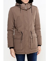 Женский коричневый пуховик от Tommy Hilfiger