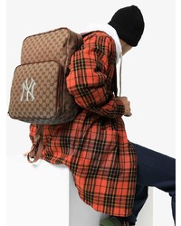 Мужской коричневый рюкзак из плотной ткани от Gucci
