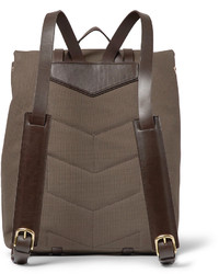 Мужской коричневый рюкзак из плотной ткани