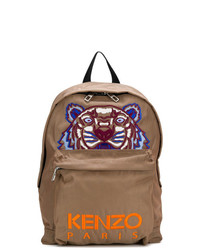 Мужской коричневый рюкзак с вышивкой от Kenzo