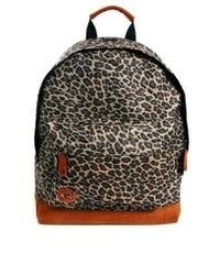 Женский коричневый рюкзак с леопардовым принтом от Mi-pac