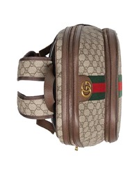 Мужской коричневый рюкзак с принтом от Gucci