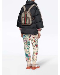 Мужской коричневый рюкзак с принтом от Gucci