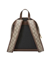 Мужской коричневый рюкзак с принтом от Gucci