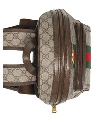 Мужской коричневый рюкзак с принтом от Gucci