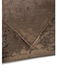 Коричневый сатиновый клатч от Tyler Ellis