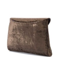 Коричневый сатиновый клатч от Tyler Ellis