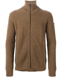 Мужской коричневый свитер на молнии от Isabel Benenato