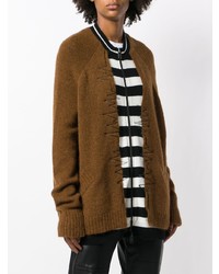 Женский коричневый свитер на молнии от Haider Ackermann