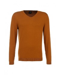 Мужской коричневый свитер с v-образным вырезом от Burton Menswear London