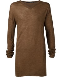 Мужской коричневый свитер с v-образным вырезом от Isabel Benenato