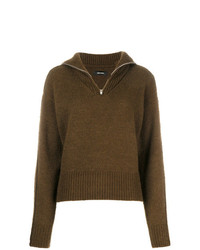 Женский коричневый свитер с v-образным вырезом от Isabel Marant
