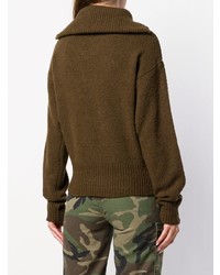 Женский коричневый свитер с v-образным вырезом от Isabel Marant