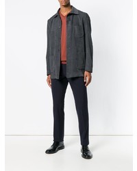 Мужской коричневый свитер с v-образным вырезом от Lardini