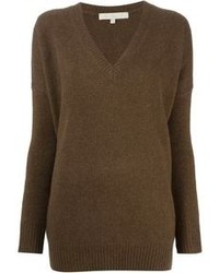 Женский коричневый свитер с v-образным вырезом от Vanessa Bruno