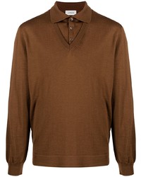 Мужской коричневый свитер с воротником поло от Lemaire