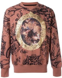 Мужской коричневый свитер с круглым вырезом с принтом от Vivienne Westwood