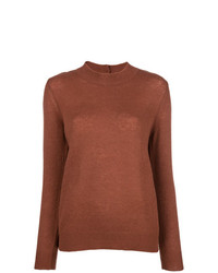 Женский коричневый свитер с круглым вырезом от A.P.C.