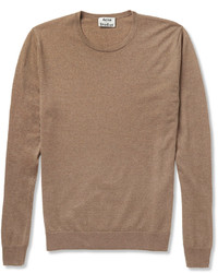 Мужской коричневый свитер с круглым вырезом от Acne Studios