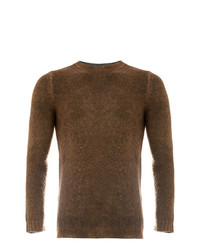 Мужской коричневый свитер с круглым вырезом от Avant Toi