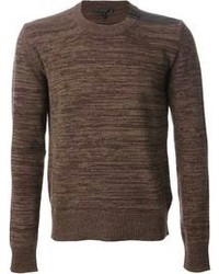 Мужской коричневый свитер с круглым вырезом от Belstaff