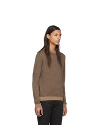 Мужской коричневый свитер с круглым вырезом от Fendi
