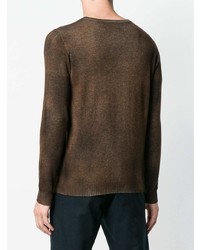 Мужской коричневый свитер с круглым вырезом от Avant Toi