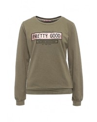 Женский коричневый свитер с круглым вырезом от Chic Chic