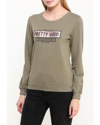 Женский коричневый свитер с круглым вырезом от Chic Chic