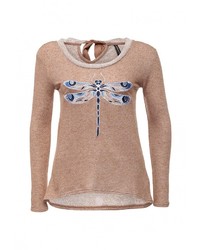 Женский коричневый свитер с круглым вырезом от Concept Club