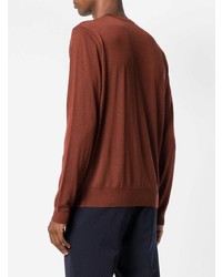 Мужской коричневый свитер с круглым вырезом от Falke