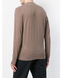 Мужской коричневый свитер с круглым вырезом от Ballantyne